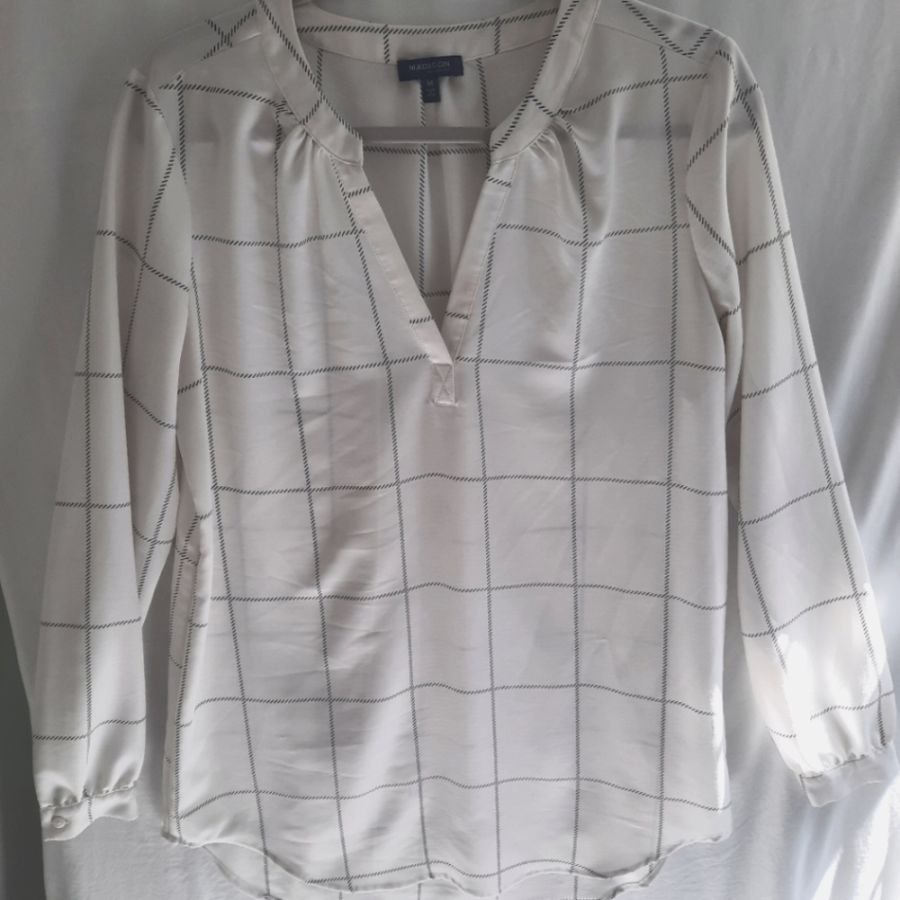 Madison Oversized Plaid Top